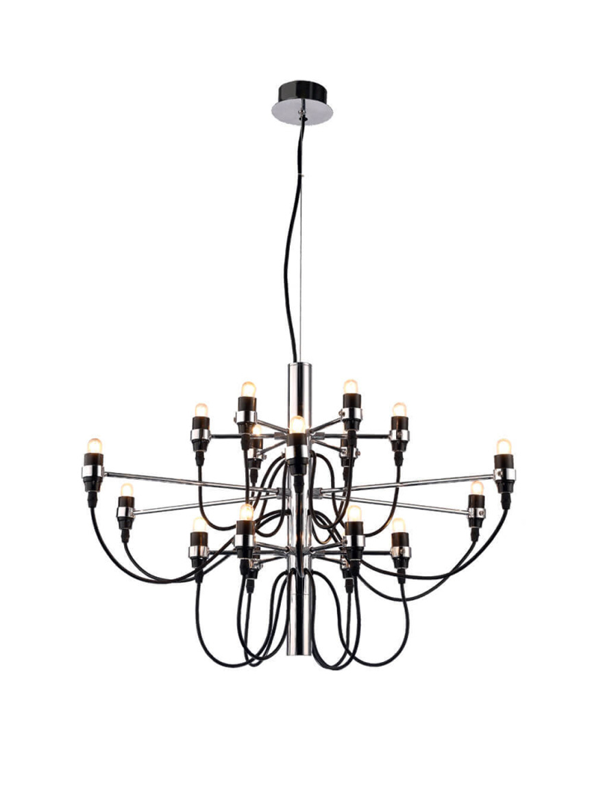 Lustră JH-832, D65x50cm,E14x18,Metal,Chrome LuminaLed