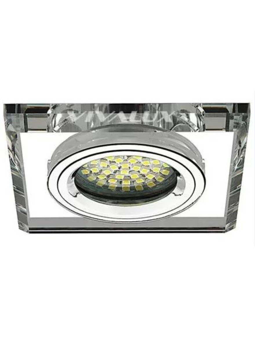 Spot încorporabil GRACE, MR16, GU5.3, argint, (pătrat) Vivalux