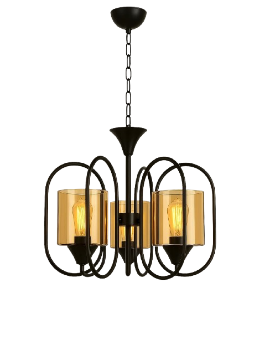 * Lustră ALBERTA 5xE27 Black Begusa