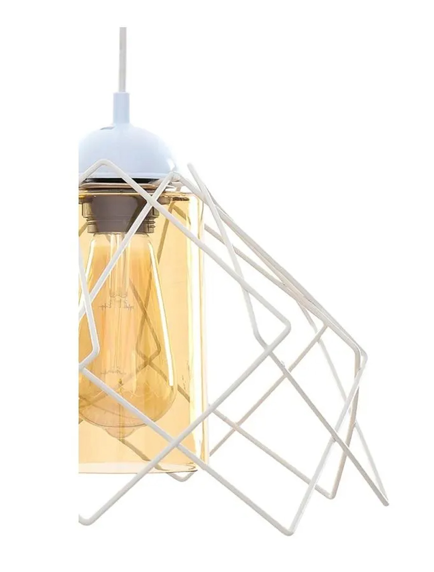 Lustră KONTES 1xE27 White sticlă Begusa