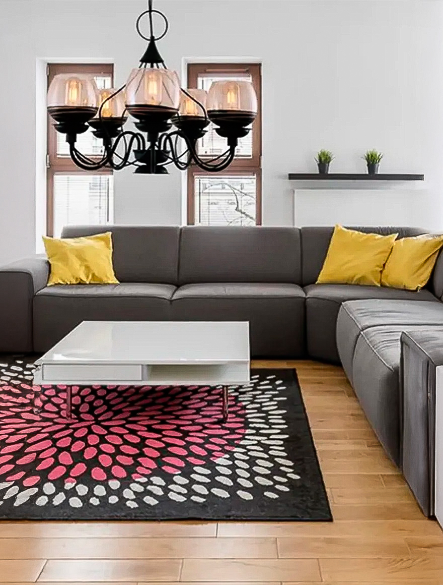 * Lustră BERCIS 4xE27 Black Begusa