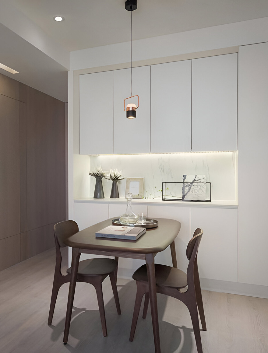 Подвесной LED-светильник JH-602, D15.5×25.5 см, 5W, металл + акрил, розовое золото + чёрный, Luminaled