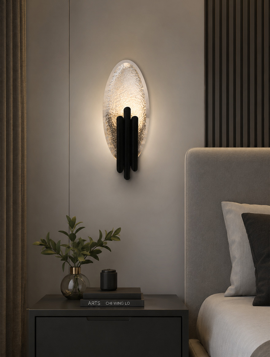 Aplică LED JH-855,D17xH45cm,Metal+Resin,Chrome+Blk LuminaLed 2