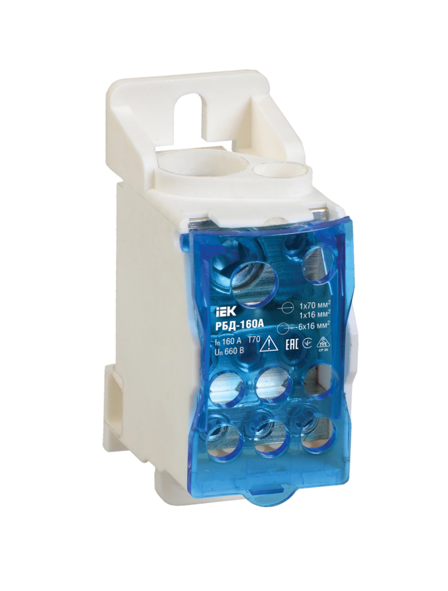 Блок распределительный РБД-160А на DIN-рейку IEK