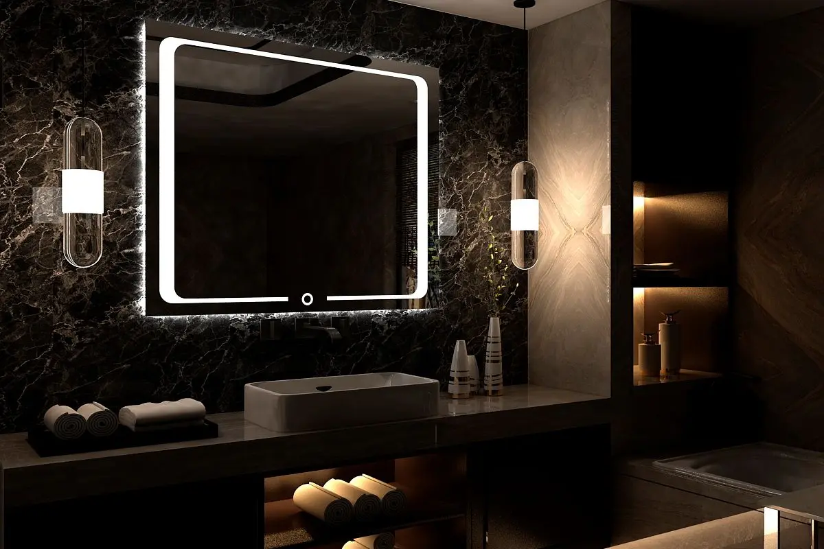 Светодиодное зеркало FRIDERIQUE, 700×600 мм, с сенсорным управлением (Touch)