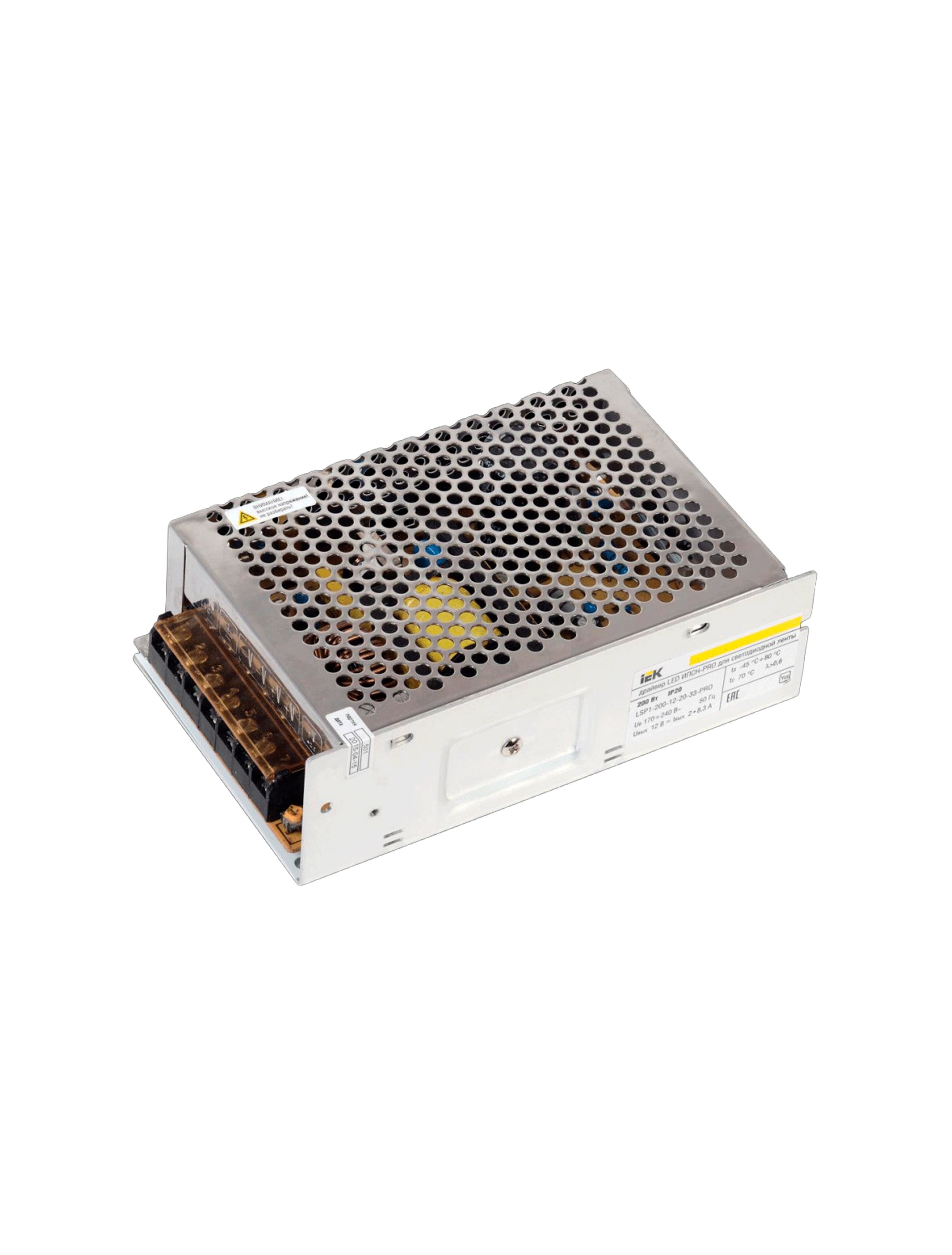 Driver LED IPSN-PRO 200Вт 12 В bloc - cleme  IP20 IEK