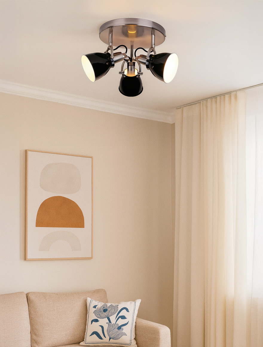 Lustra PICTOR RLX94023-3B 3xE14 40W nickel black ZUMALINE