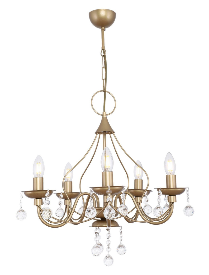 * Lustră GUNCE 5xE14 Bronz Begusa