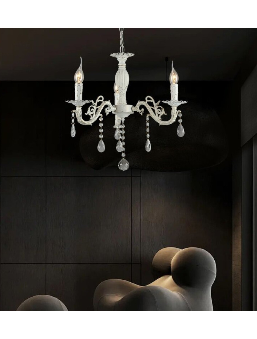 Lustră GUPSE 3xE14 White Begusa