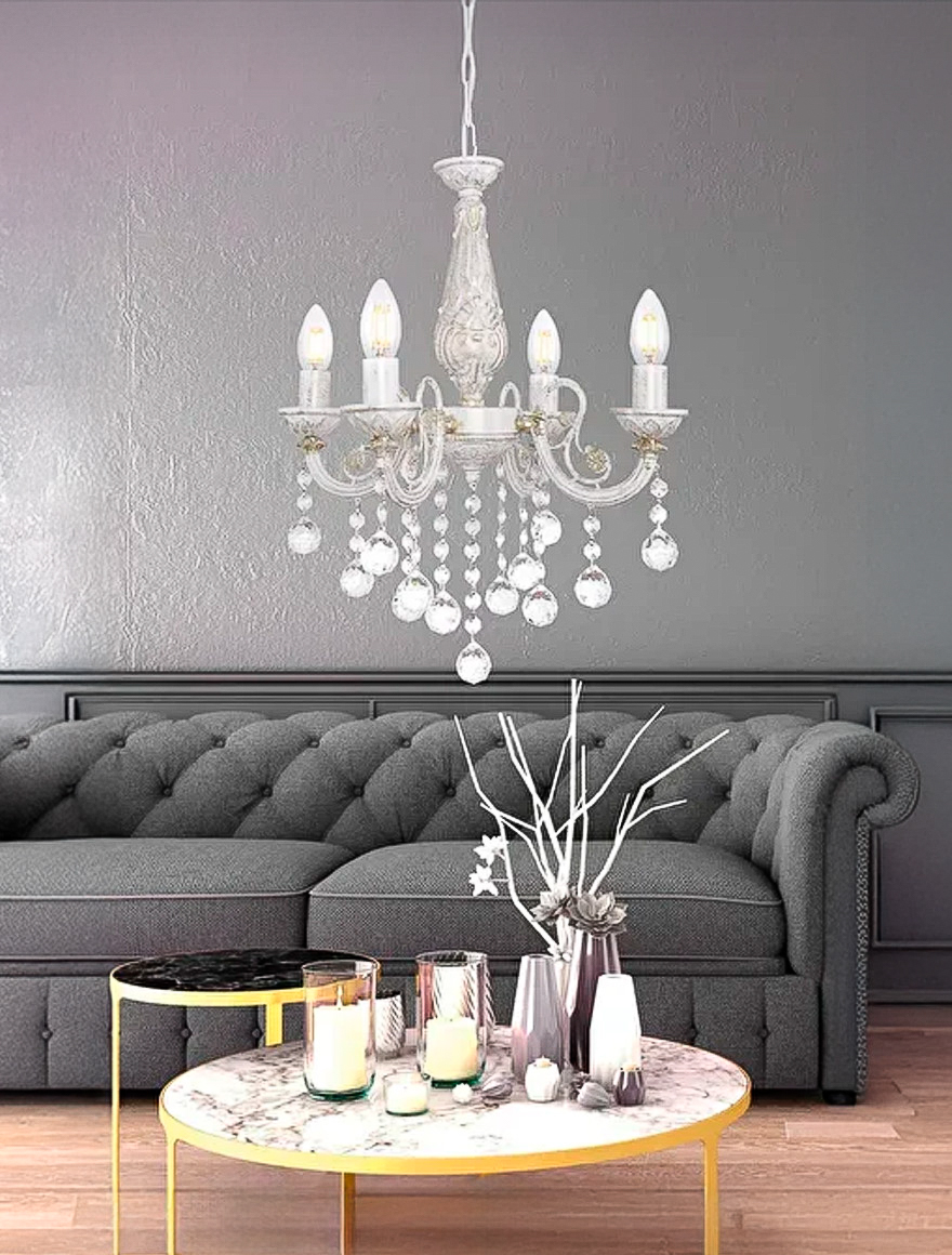 Lustra GUPSE 4xE14 White Begusa