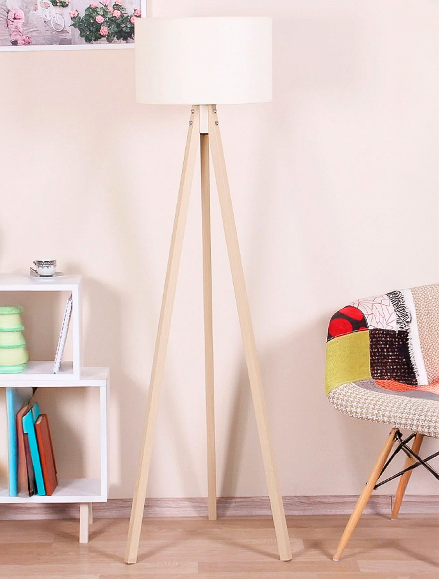 Lampadar LUNA 1xE27 White Begusa