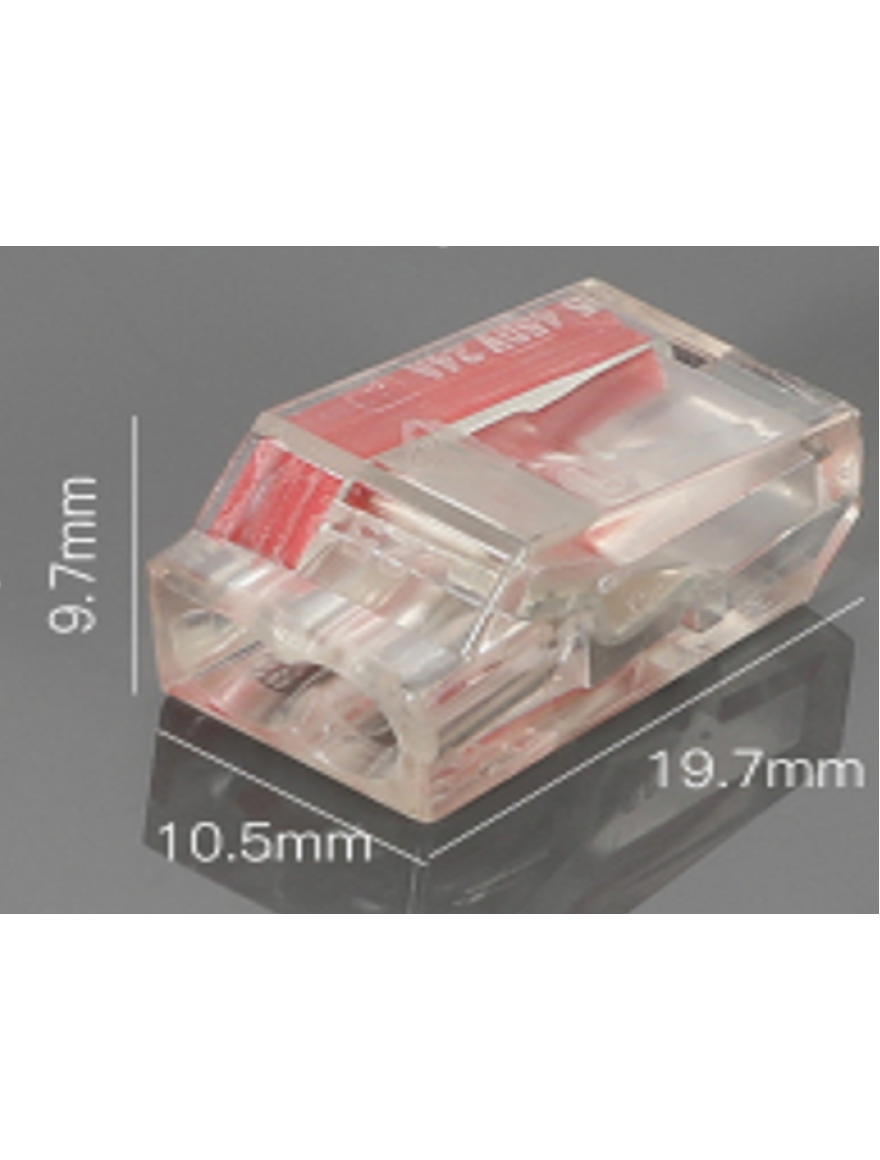 Conector cablu PC-252 transp+rosu (100buc) TOPKAB