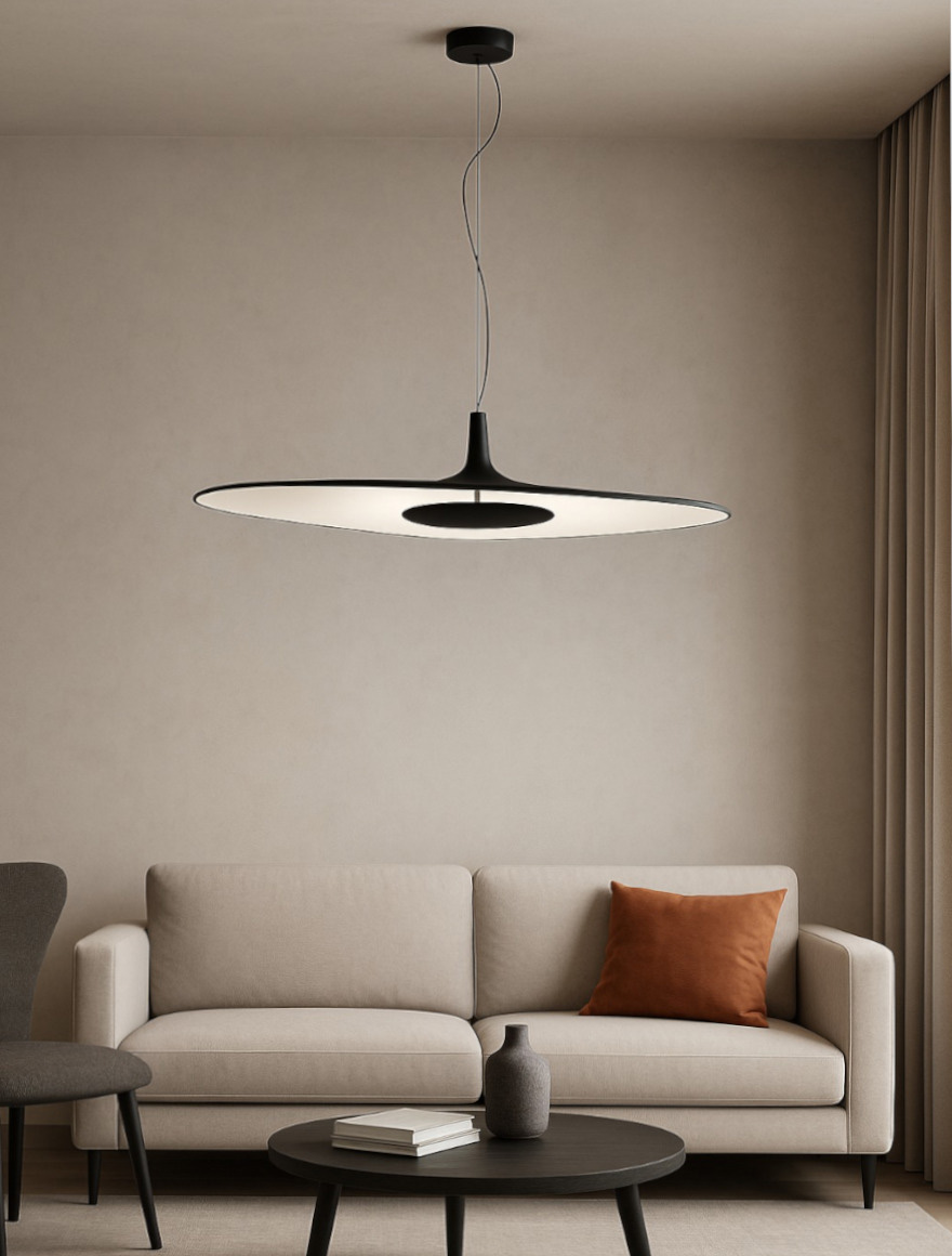 Lustra LED LB JH-826,800x380x3XH1.5,35W,4000k,Metal+Fiberglass, black LuminaLed 2