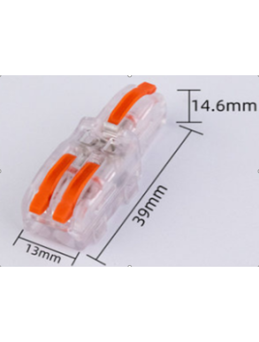 Conector cablu T-112 transp+orange 32A (100buc) TOPKAB