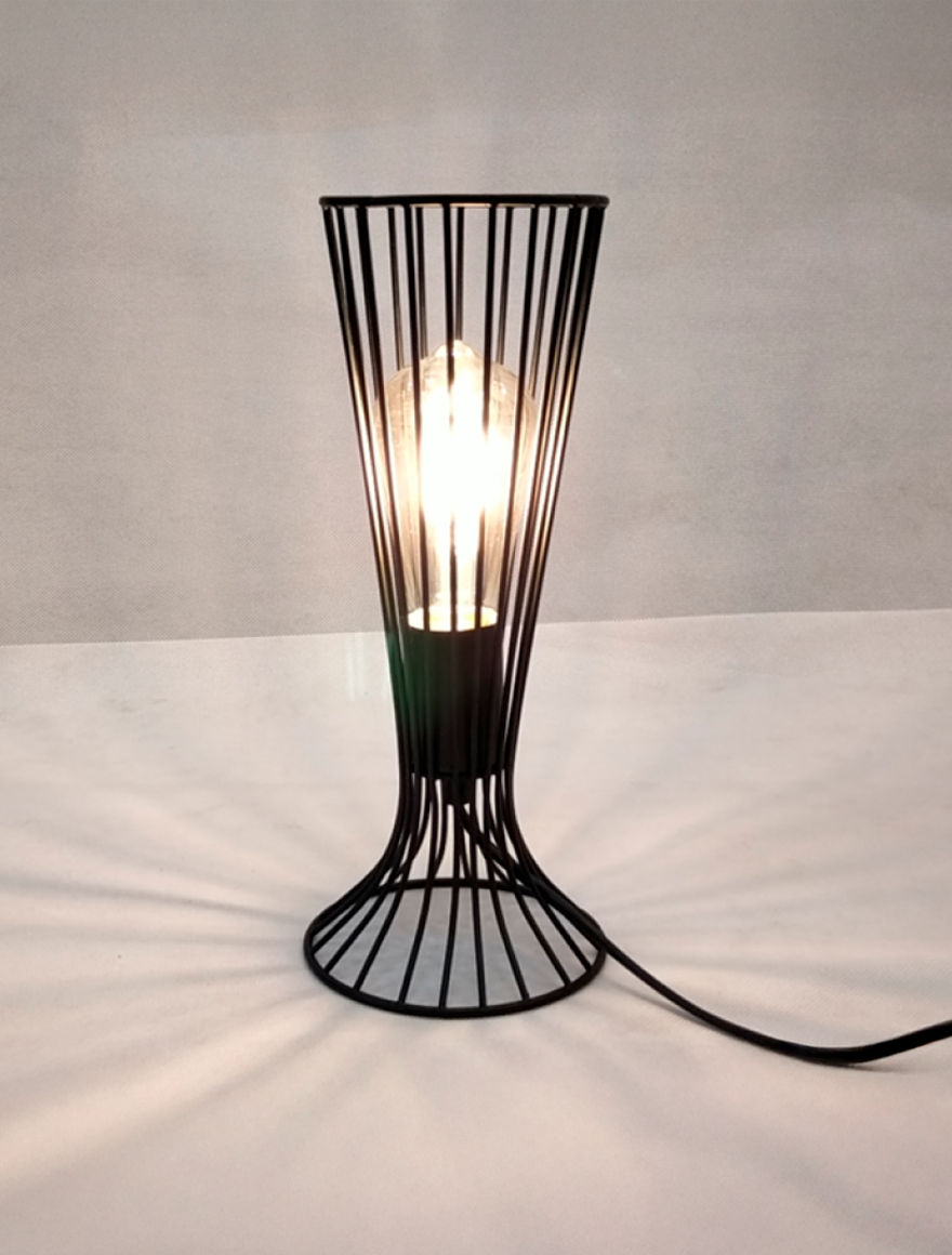 Lampă de masă JH-733 D12.5xH31cm,E14/1,Metal,Black LuminaLed