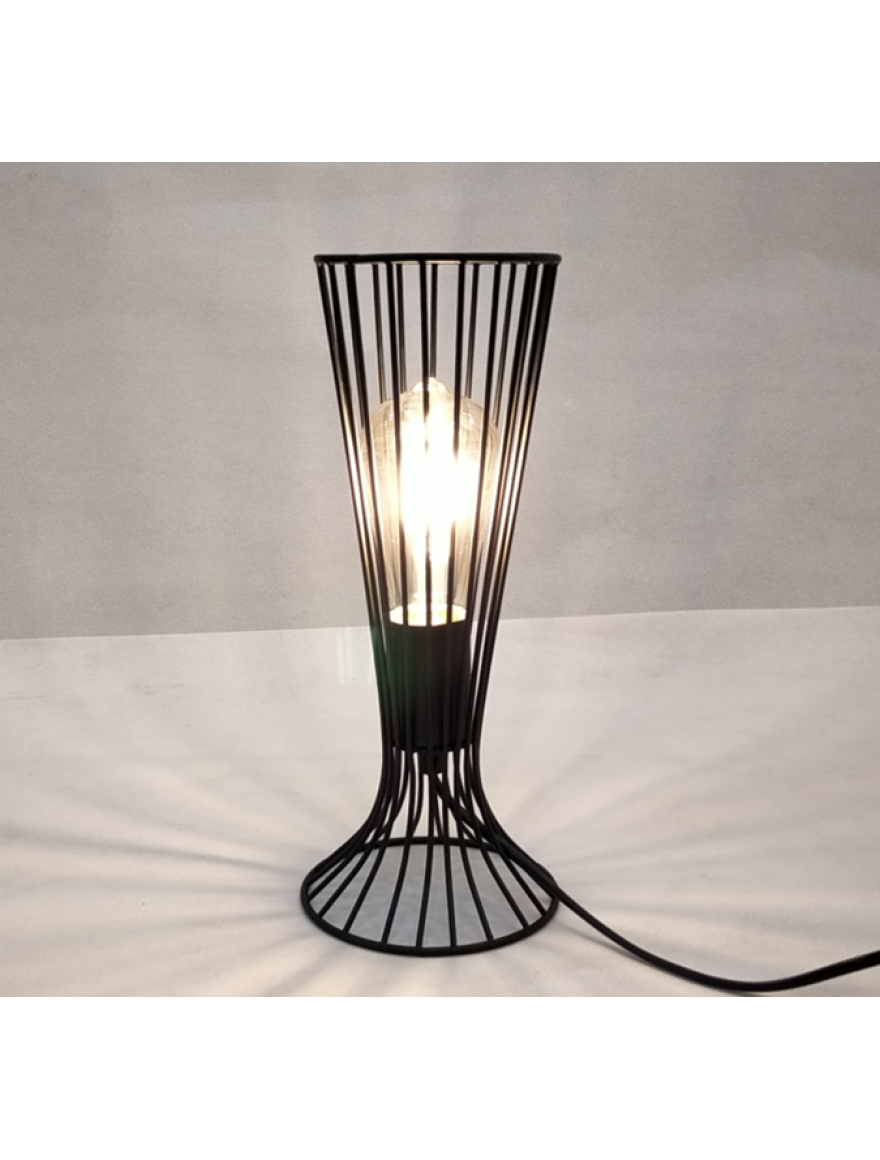 Lampă de masă JH-733 D12.5xH31cm,E14/1,Metal,Black LuminaLed