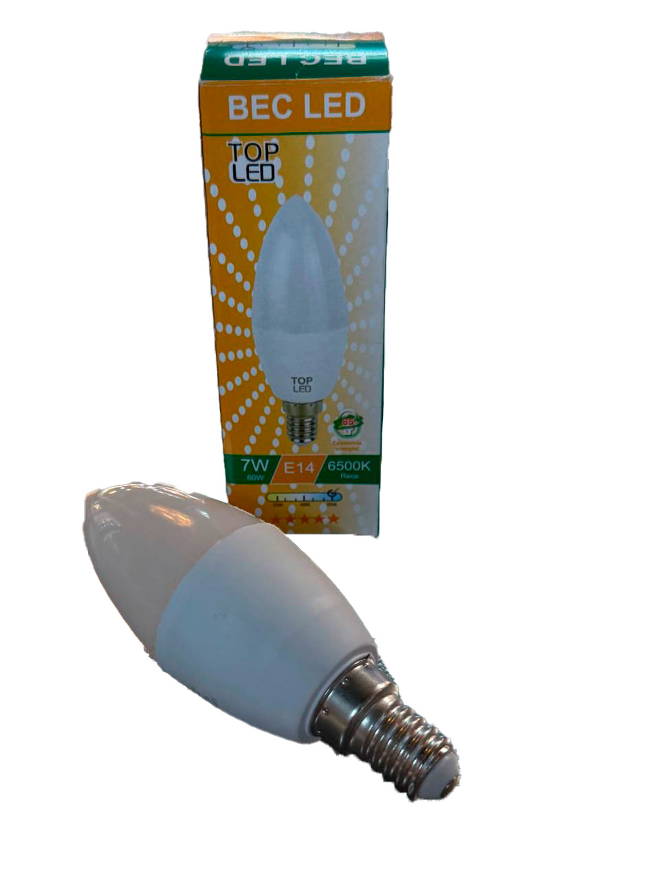 Светодиодная лампа «свеча» CB 7W, E14, 6500K, TOPLED