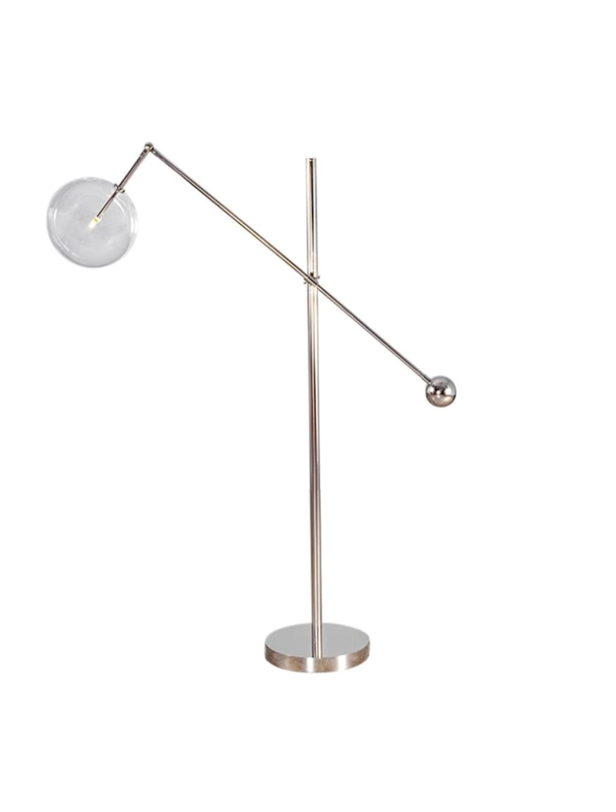 Lampadar JH-866 L120x156cm,G4x1, Metal+Glass,Chrome LuminaLed