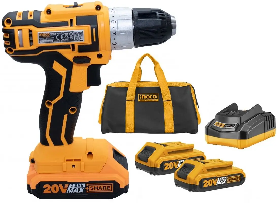 * Mașină de găurit cu acumulator CDLI2002 20V INGCO