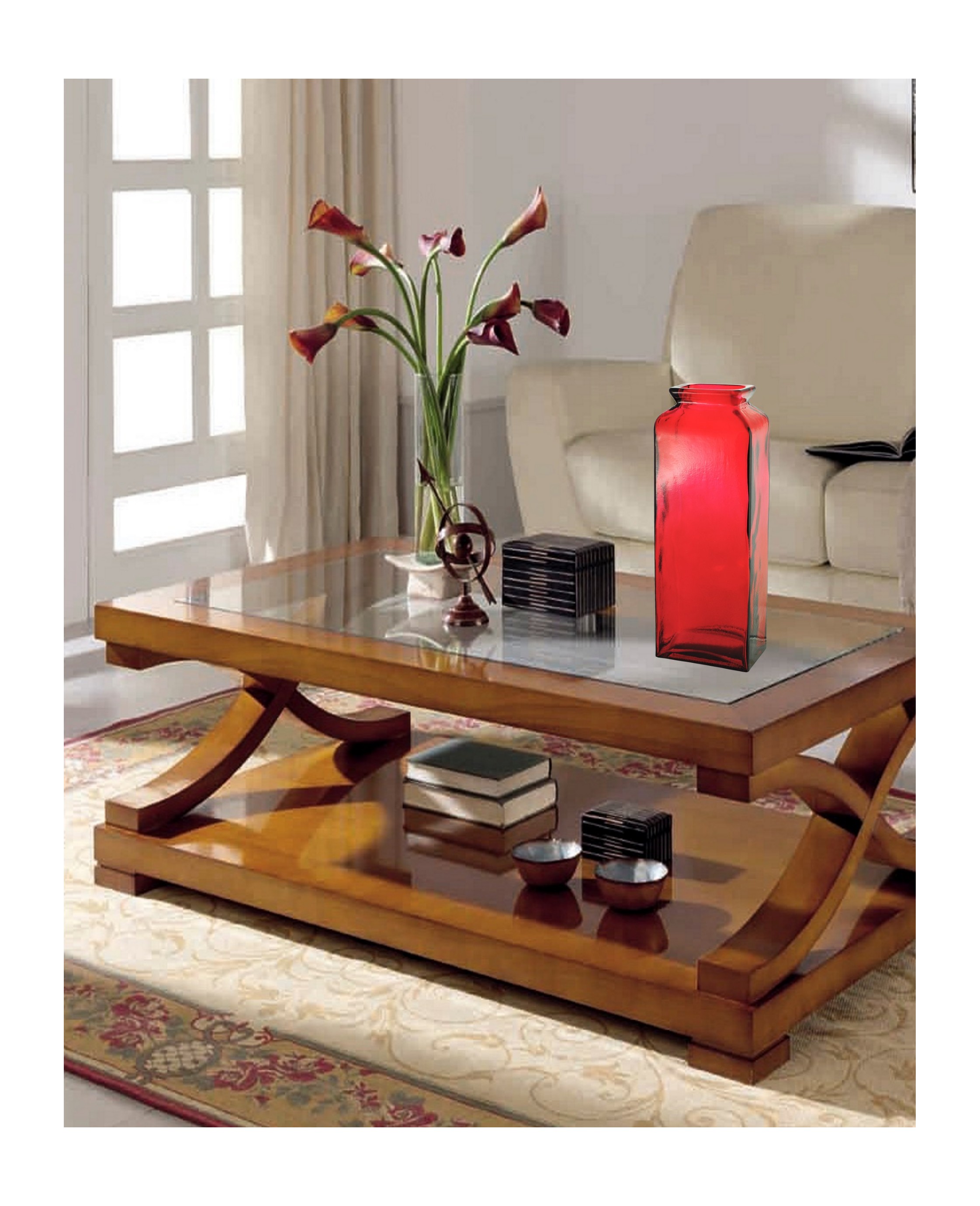 SM LISA vază 35 cm roșu