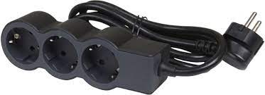 Bloc Multipriză Mobil Standard 3x2P+T 5m negru