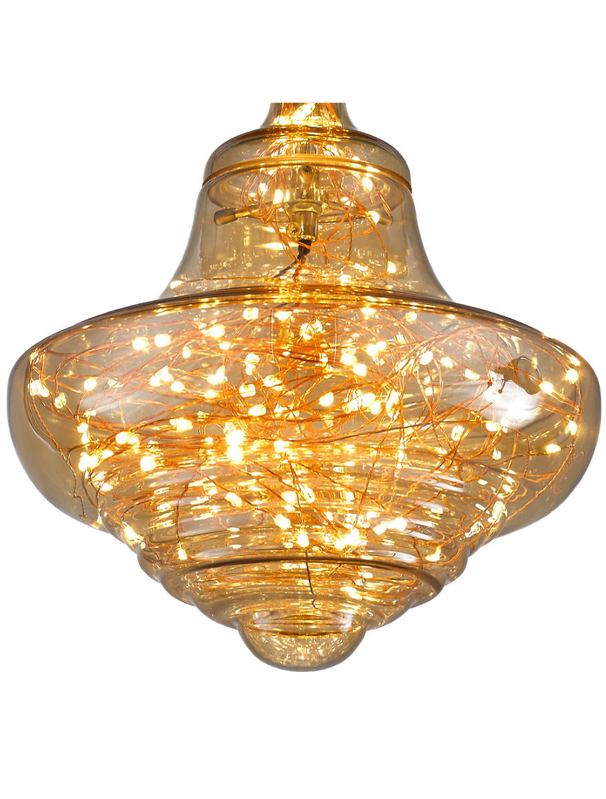 Suspensie LED JH-816 D27x32cm,15W Metal+Glass,Smoke LuminaLed