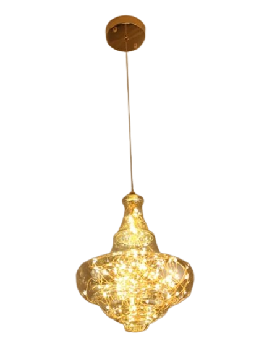 Suspensie LED JH-816 D27x32cm,15W Metal+Glass,Smoke LuminaLed