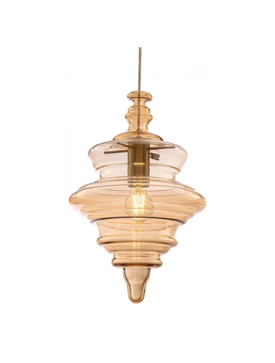 Suspensie LED JH-818 D28x43cm,15W Metal+Glass,Amber LuminaLed
