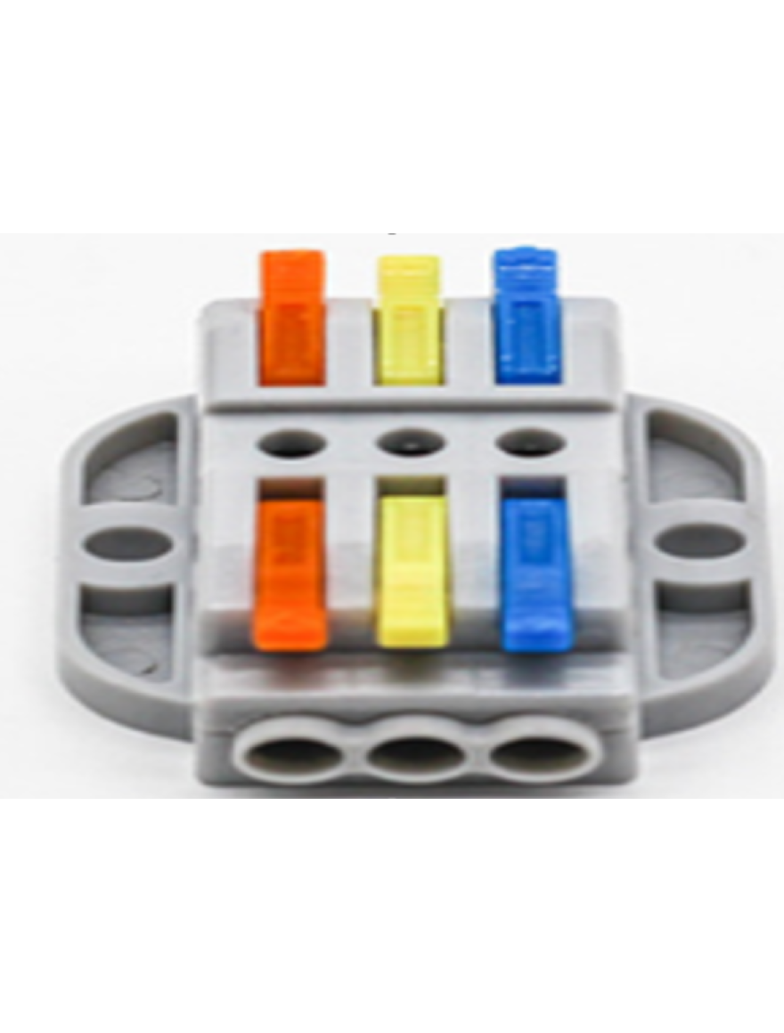 Conector cablu KV223-3P gri+color (70buc) TOPKAB