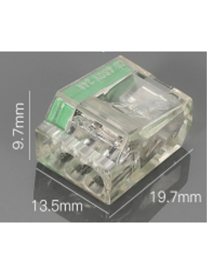 Conector cablu PC-253 transp+orange (100buc) TOPKAB