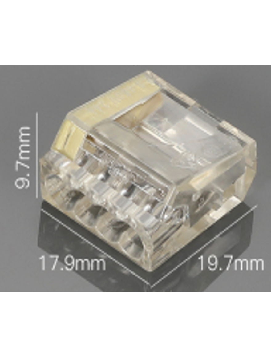 Conector cablu PC-254 transp+galben (100buc) TOPKAB