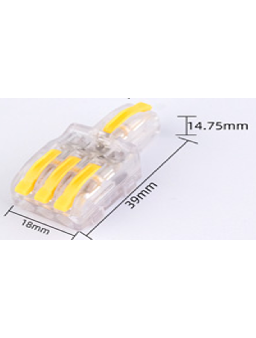 Conector cablu T-113 transp+galben (100buc) TOPKAB