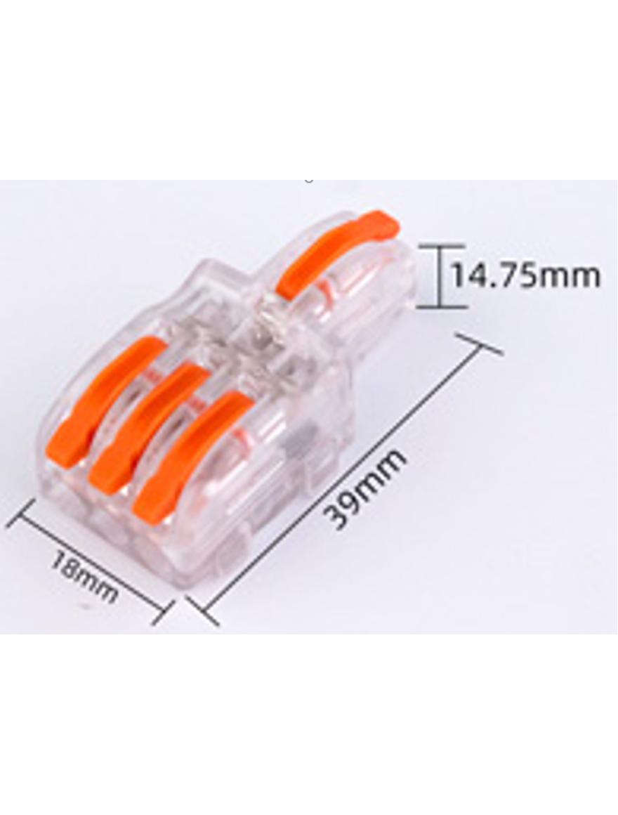 Conector cablu T-113 transp+orange (100buc) TOPKAB