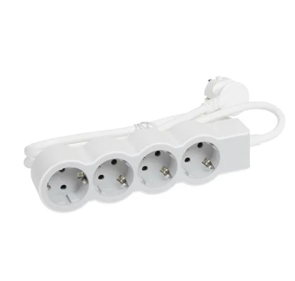 Bloc Multipriză Mobil Standard 4x2P+T 1,5m alb-gri