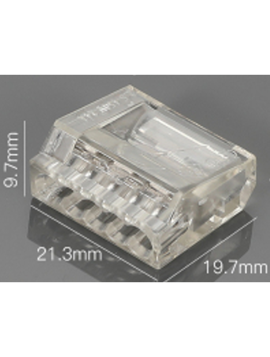 Conector cablu PC-255 transp +gri (100buc) TOPKAB