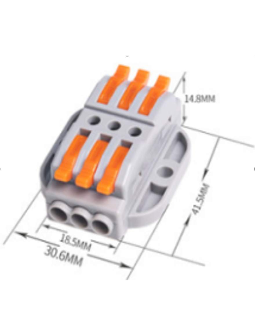 Conector cablu KV223-3P gri (70buc) TOPKAB