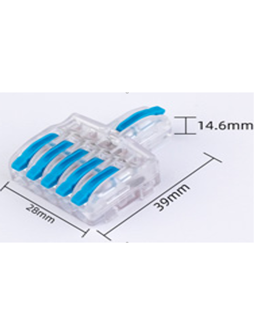 Conector cablu T-115 transp+albastru (100buc) TOPKAB