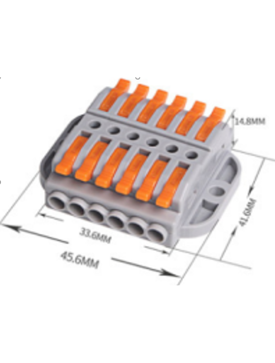 Conector cablu KV223-6P gri  (50buc) TOPKAB