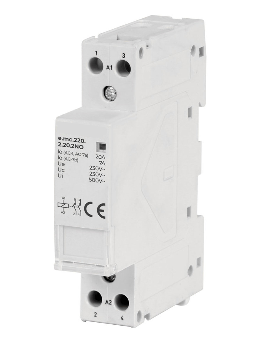 Модульный контактор e.mc.220.2.20.2NO 2P 20A 2NO 220V