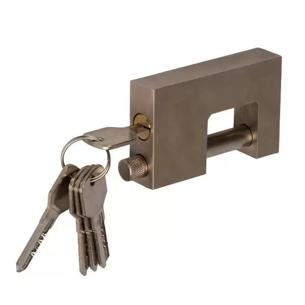 Lacăt b90mm drept-lar fontă nichel tijă d12mm 5ch. Profmet