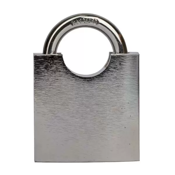 Навесной замок b70 мм, чугун, хромированная ручка, d10 мм, защищенный, 3 канала. Profmet