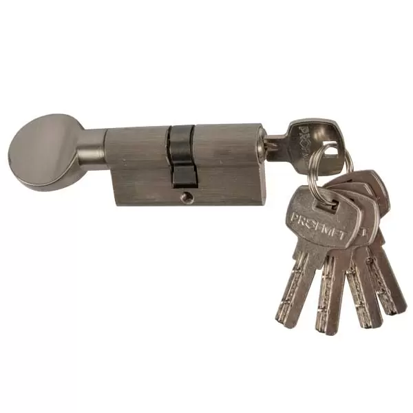 Цилиндр безопасности 90 мм (45/45), кнопка, 5 ключей, Profmet