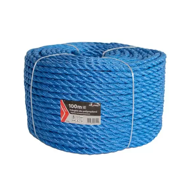 Franghie rasucita 3 fire polipr. 4mm x 200m albast. Profmet