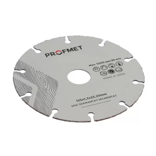 Disc diamantat segmentat 125x1,2x22,23mm p/u lemn Profmet