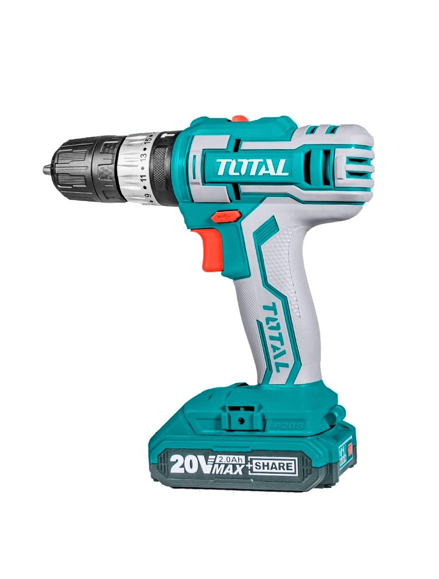 * Mașină de găurit/înșurubat impact cu acumulator 20,0V 2,0Ah 45Nm Total TIDLI200215