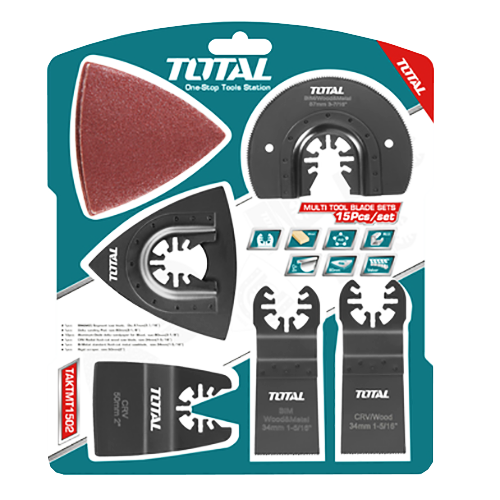 Многофункциональный набор принадлежностей для станка, 15 шт., Total TAKTMT1502.