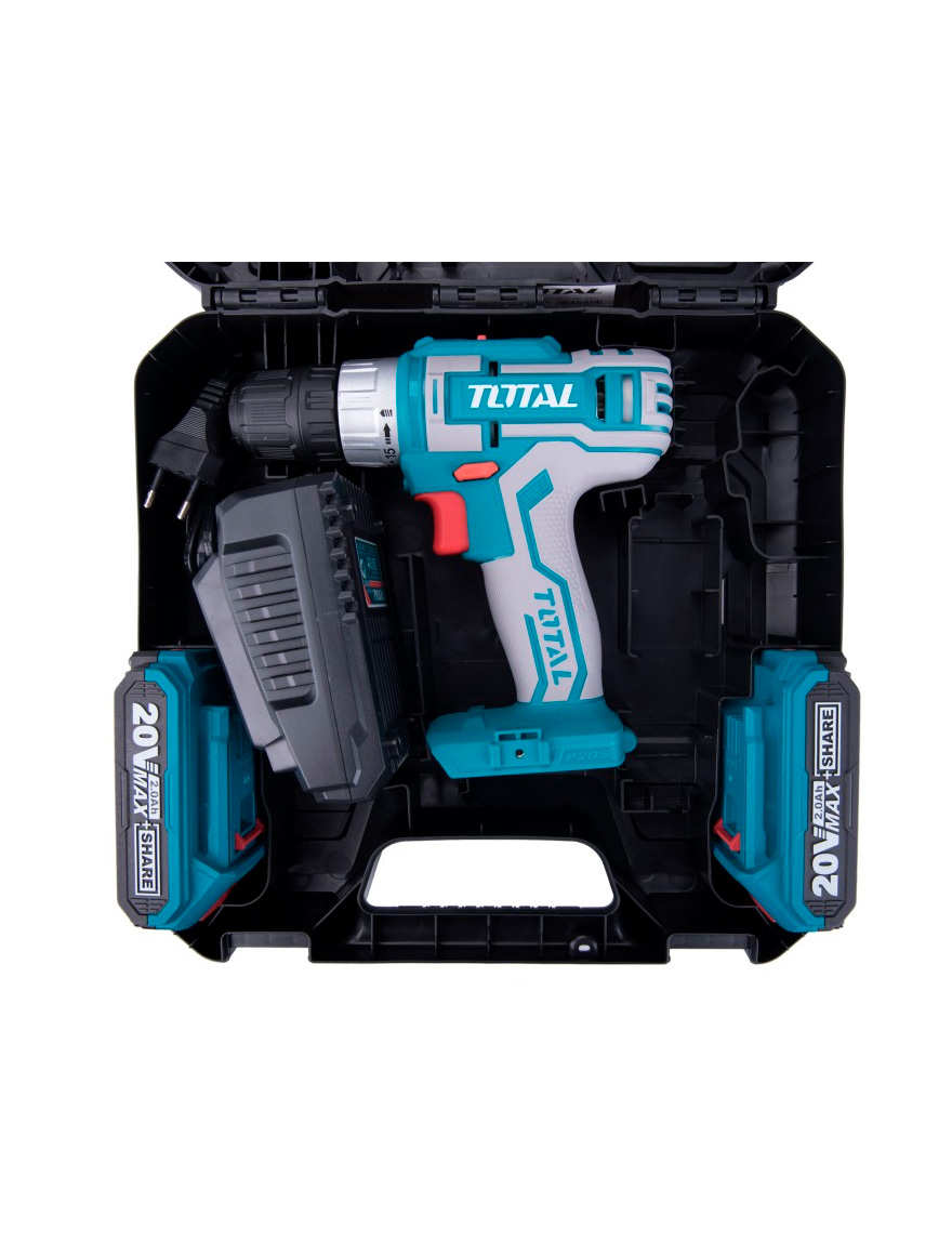 * Mașină de găurit/înșurubat cu acumulator 20,0V 2,0Ah Total TDLI200215