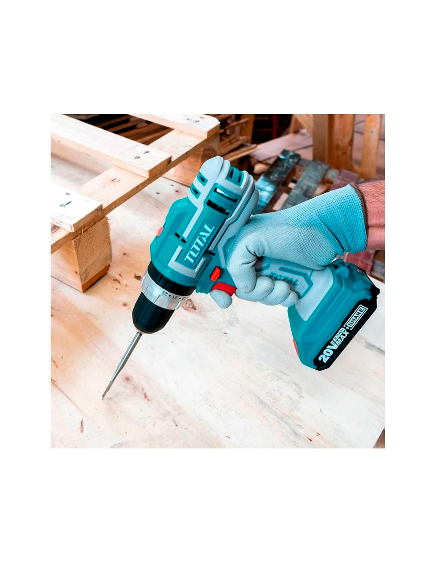 * Mașină de găurit/înșurubat cu acumulator 20,0V 2,0Ah Total TDLI200215