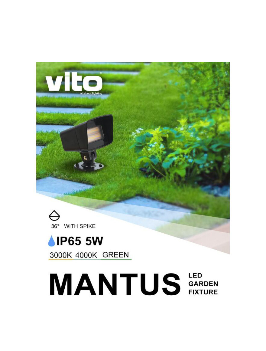 Corp de iluminat LED p/u grădină 5W/4000K/IP65/220V VITO Mantus 2