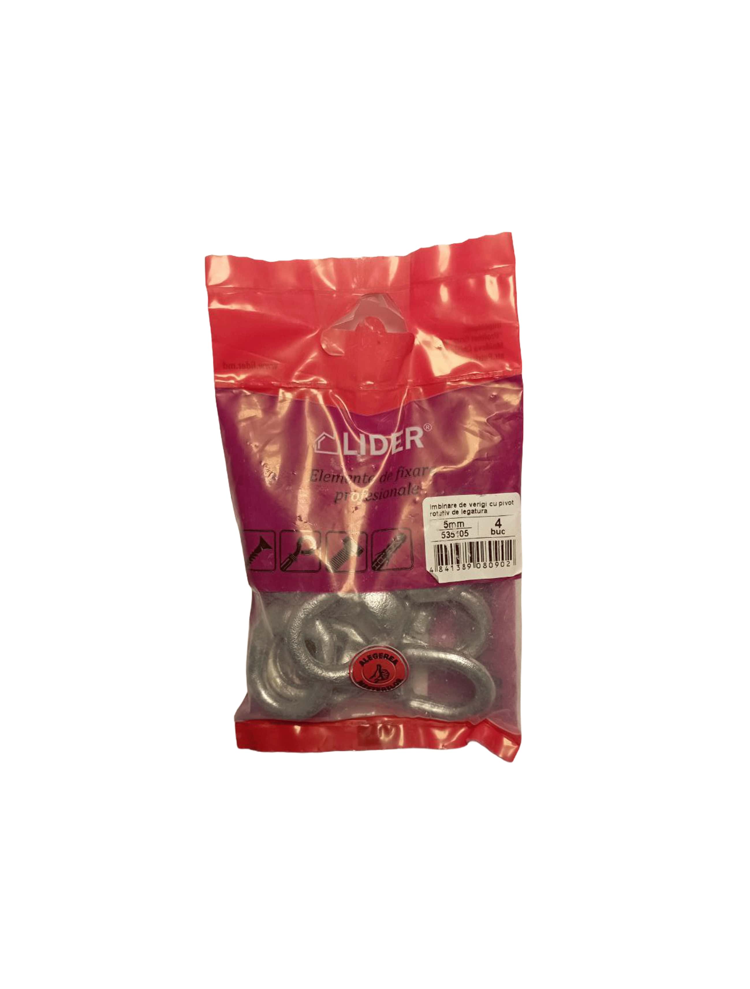 535105 Imbinare de verigi cu pivot rotativ de legatura 5х75mm_4buc.